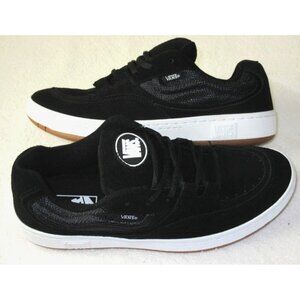 Vans Men's Speed Ls Black True White Suede Mesh Skate Shoes sizes NIB